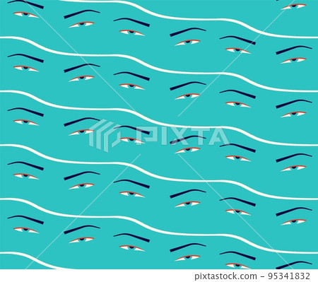 Seamless pattern made of eyes with makeup, vector bold, punchy forms and colors that demand attention, ideal geometry, luxury fashion illustration Seamless pattern made of eyes with makeup, vector bold, punchy forms and colors that demand attention, ideal geometry, luxury fashion illustration 95341832