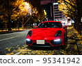 Autumn leaves and cars in Tokyo 95341942