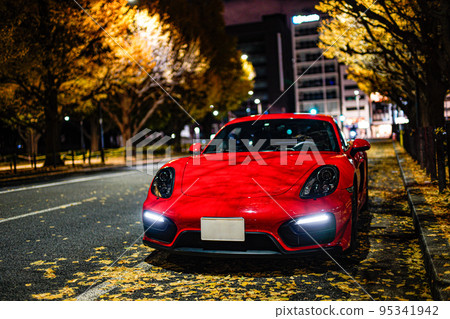 Autumn leaves and cars in Tokyo Autumn leaves and cars in Tokyo 95341942