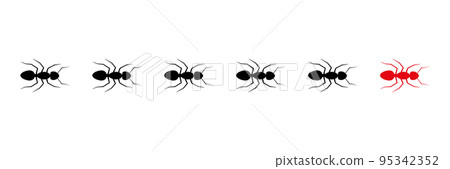 Ant leader trail. 95342352