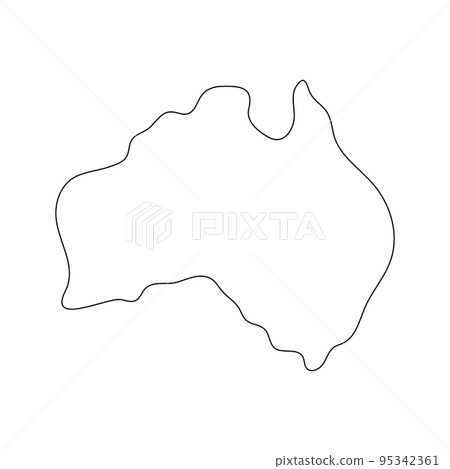Australia line continent. Australia line continent. 95342361