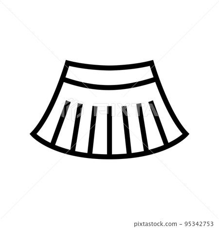 miniskirt line icon vector illustration 95342753