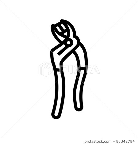 soft jaw pliers line icon vector illustration 95342794