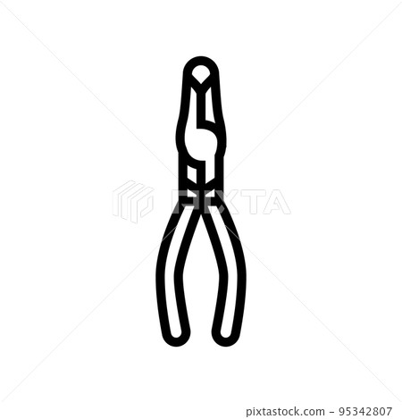 hose grip pliers line icon vector illustration hose grip pliers line icon vector illustration 95342807