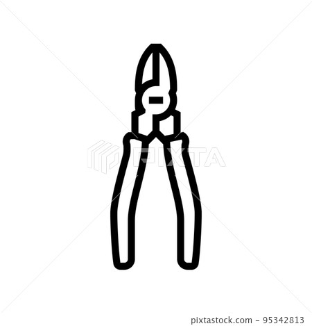 linesman pliers line icon vector illustration linesman pliers line icon vector illustration 95342813