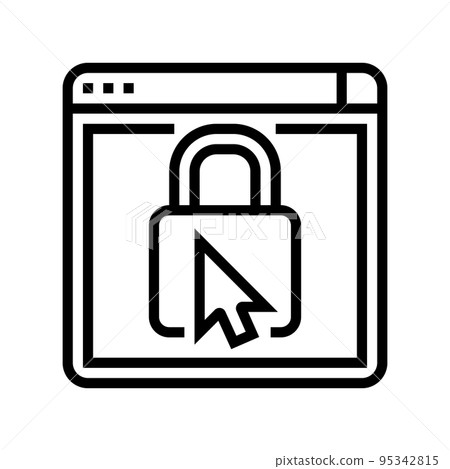 web padlock line icon vector illustration web padlock line icon vector illustration 95342815