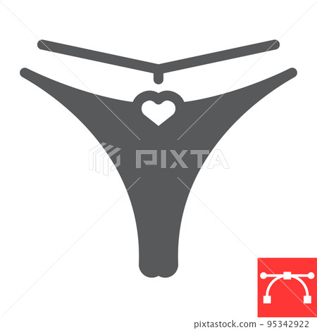 Sexy women underwear glyph icon, valentines day and bikini, g string sign vector graphics, editable stroke solid icon, eps 10 Sexy women underwear glyph icon, valentines day and bikini, g string sign vector graphics, editable stroke solid icon, eps 10 95342922