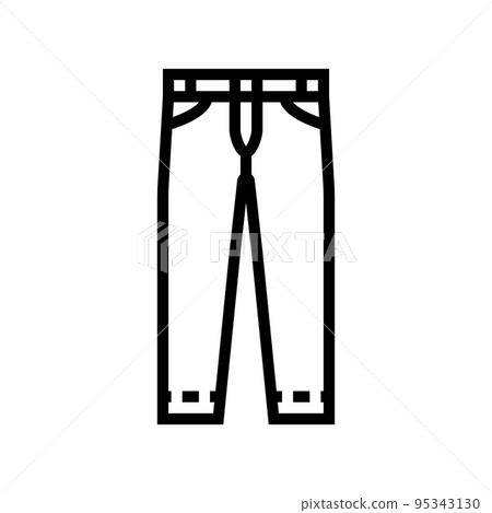 denim pants for men line icon vector illustration denim pants for men line icon vector illustration 95343130