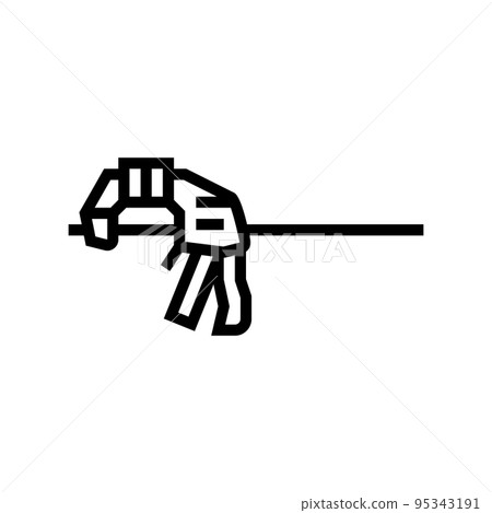 quick grip clamp line icon vector illustration 95343191