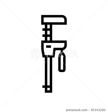 parallel clamp line icon vector illustration 95343200