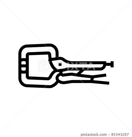 locking clamp line icon vector illustration locking clamp line icon vector illustration 95343207