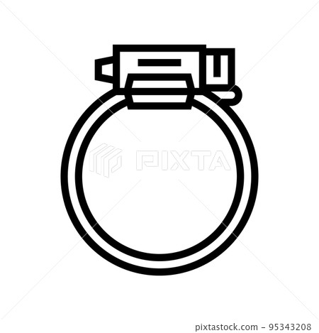 hose clamp line icon vector illustration 95343208