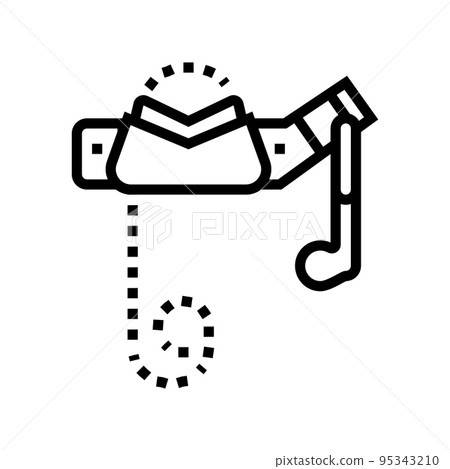 chain vice line icon vector illustration 95343210