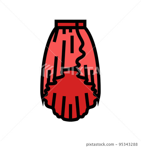 high low skirt color icon vector illustration high low skirt color icon vector illustration 95343288