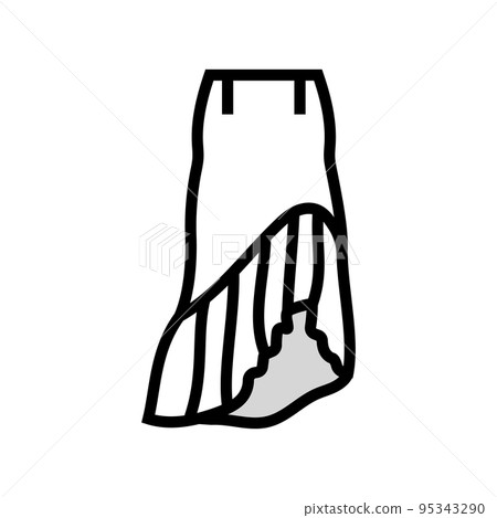 asymmetrical skirt color icon vector illustration asymmetrical skirt color icon vector illustration 95343290