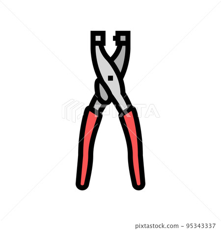 eyelet pliers color icon vector illustration eyelet pliers color icon vector illustration 95343337