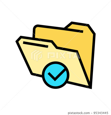 open folder color icon vector illustration 95343445