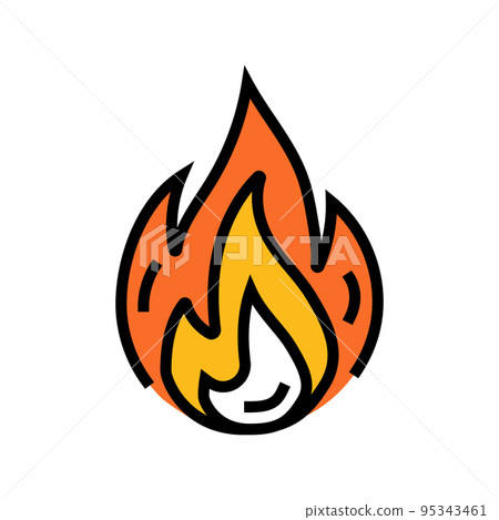 fire hot color icon vector illustration fire hot color icon vector illustration 95343461