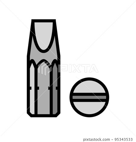 slopt head screwdriver bit color icon vector illustration 95343533