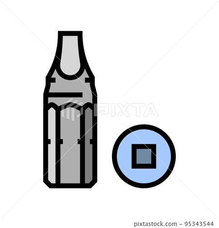 robertson screwdriver bit color icon vector illustration 95343544