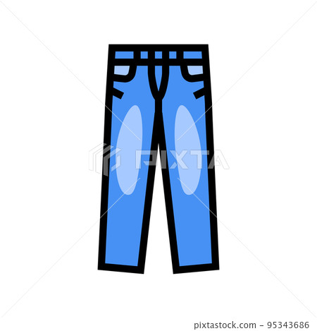 denim pants man color icon vector illustration denim pants man color icon vector illustration 95343686
