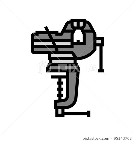 combination hand vice color icon vector illustration 95343702
