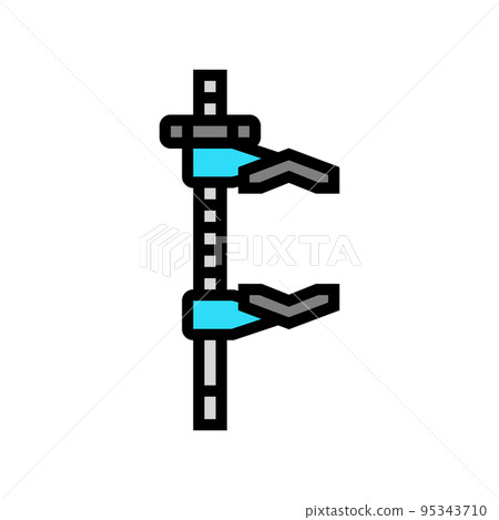 cardellini clamp color icon vector illustration 95343710