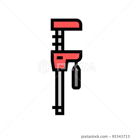 parallel clamp color icon vector illustration 95343713