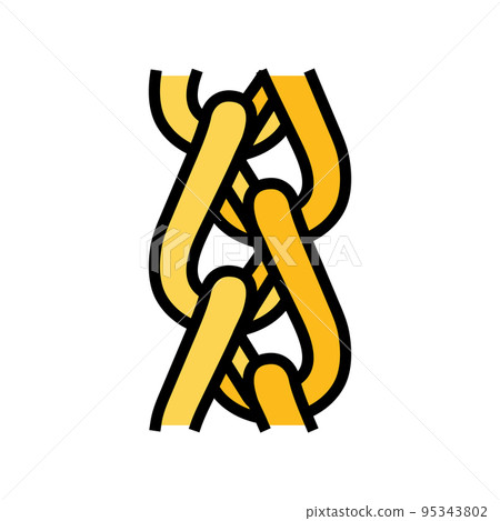 spiga wheat chain color icon vector illustration 95343802