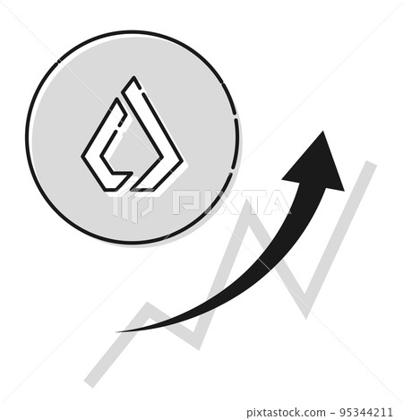 Simple risk (LSK) rising image (black and white) Simple risk (LSK) rising image (black and white) 95344211