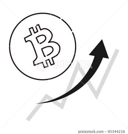 Simple Bitcoin Cash (BCH) rising image (black and white) Simple Bitcoin Cash (BCH) rising image (black and white) 95344216