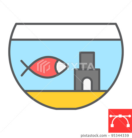 Aquarium color line icon, pet and fishbowl, fish in aquarium vector icon, vector graphics, editable stroke filled outline sign, eps 10 Aquarium color line icon, pet and fishbowl, fish in aquarium vector icon, vector graphics, editable stroke filled outline sign, eps 10 95344339