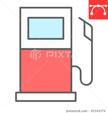 Gas station color line icon, fuel and gasoline, petrol pump vector icon, vector graphics, editable stroke filled outline sign, eps 10 Gas station color line icon, fuel and gasoline, petrol pump vector icon, vector graphics, editable stroke filled outline sign, eps 10 95344374