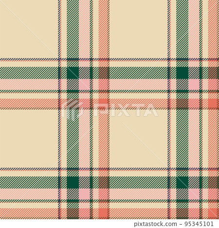 Plaid seamless pattern. Check fabric texture. Vector textile print. 95345101