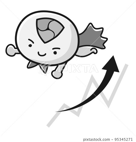 虛擬貨幣NEM（NEM、XEM）英雄圖解及上升圖（黑白） 95345271