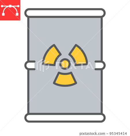 Barrel with radioactive waste color line icon, recycle and ecology, chemical waste vector icon, vector graphics, editable stroke filled outline sign, eps 10 Barrel with radioactive waste color line icon, recycle and ecology, chemical waste vector icon, vector graphics, editable stroke filled outline sign, eps 10 95345414