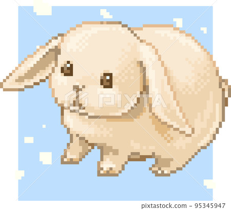 pixel art rabbit 95345947