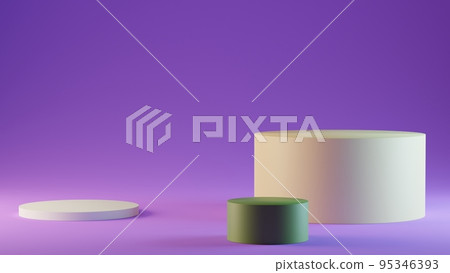Modern white and green product display podium scene. Pedestal podium 3d render. Modern white and green product display podium scene. Pedestal podium 3d render. 95346393