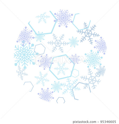 圓形雪花 圓形雪花 95346605