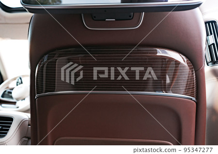 Interior of prestige modern car with leather seats 95347277