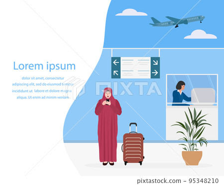 People Airport Passenger Service counter Reception 95348210