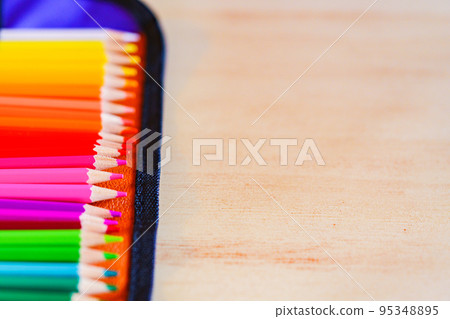 Colorful colored pencils [ stationery image ] 95348895