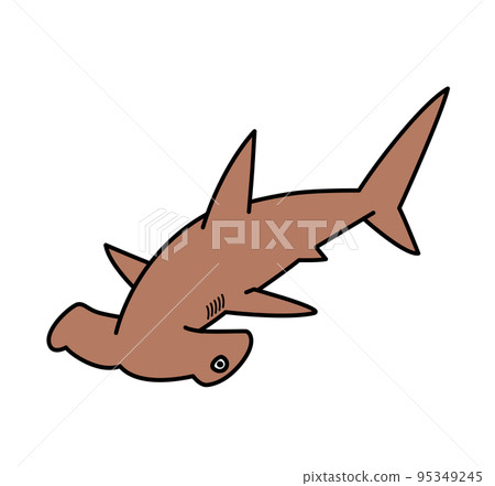 Hammerhead shark illustration 95349245