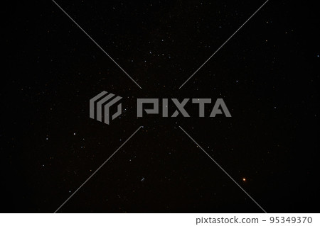 Dark night sky with stars above Arctic circle in autumn season. Dark night sky with stars above Arctic circle in autumn season. 95349370