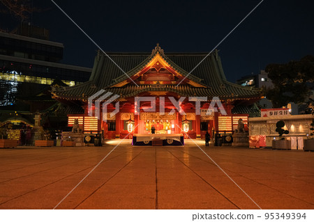 Kanda Myojin Shrine at night in Chiyoda Ward, Tokyo Kanda Myojin Shrine at night in Chiyoda Ward, Tokyo 95349394