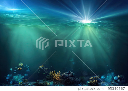 underwater sea scape underwater sea scape 95350367