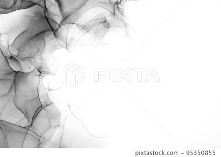 Marble ink abstract art from exquisite original painting for abstract background 95350855