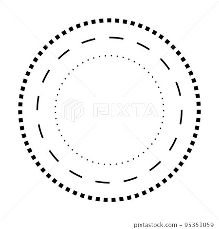 Tracing circle shape lines element for preschool, kindergarten and Montessori kids prewriting and drawing activities in vector illustration Tracing circle shape lines element for preschool, kindergarten and Montessori kids prewriting and drawing activities in vector illustration 95351059