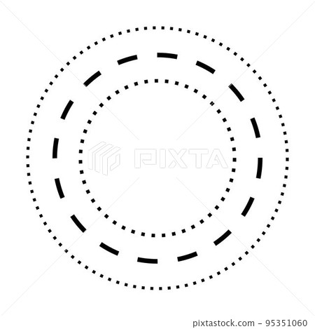Tracing circle shape lines element for preschool, kindergarten and Montessori kids prewriting and drawing activities in vector illustration Tracing circle shape lines element for preschool, kindergarten and Montessori kids prewriting and drawing activities in vector illustration 95351060