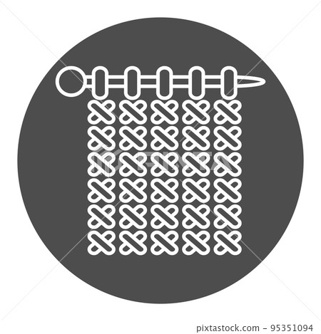 Knitting icon. Hobby and needlework concept. Illustration, logo, vector Knitting icon. Hobby and needlework concept. Illustration, logo, vector 95351094